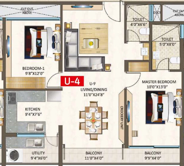 2 BHK Flat in Redtree Raindrops in Konanakunte, Bangalore - Image 806011