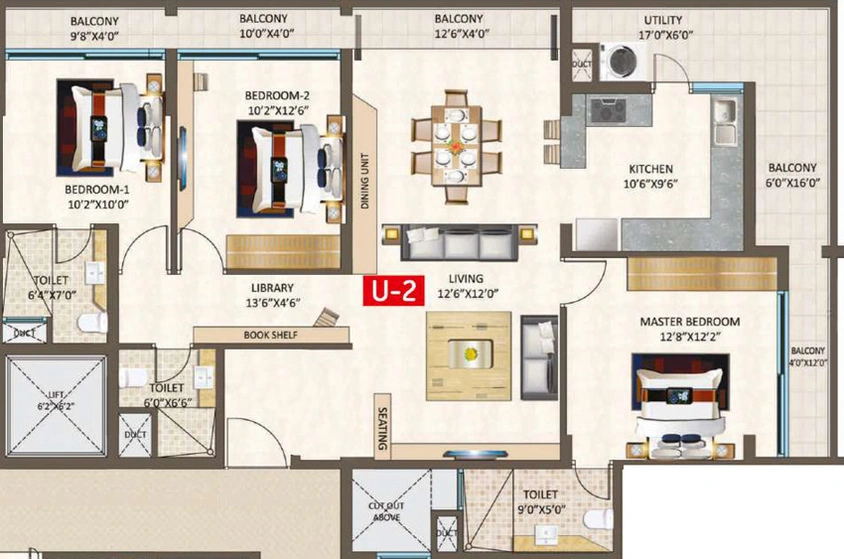 3 BHK Flat in Redtree Raindrops in Konanakunte, Bangalore - Image 806015