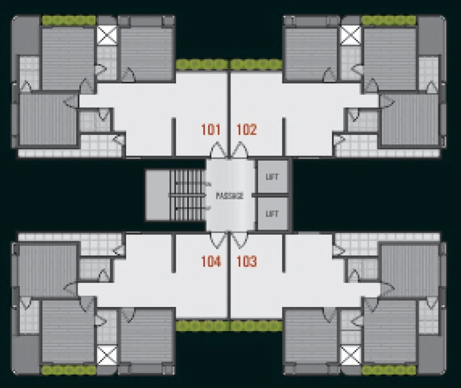 Floor Plan of Nidhi Shivay Heights in Sarthana Jakat Naka, Surat - Image 93210