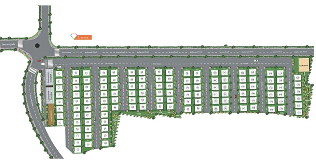 Master Plan of Praneeth Pranav Gems in Mallampet, Hyderabad - Image 136572