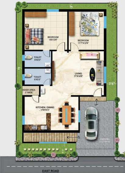 2 BHK House/Villa in Praneeth Pranav Panorama in Ameenpur, Hyderabad - Image 806048