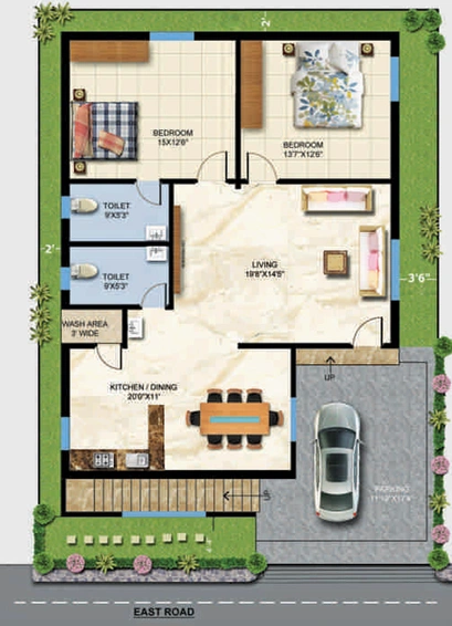 2 BHK House/Villa in Praneeth Pranav Panorama in Ameenpur, Hyderabad - Image 806049