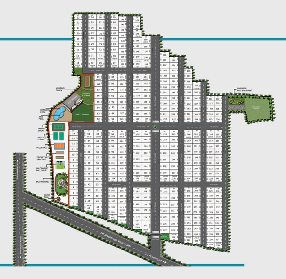 Master Plan of Praneeth Pranav Panorama in Ameenpur, Hyderabad - Image 136601
