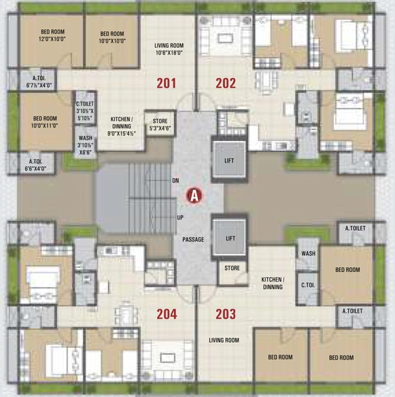 Floor Plan of Rudra Shivay Heights in Mota Varachha, Surat - Image 93559