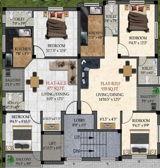 Floor Plan of Shine Shelters Pammal in Pammal, Chennai - Image 136612