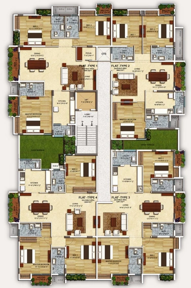 Floor Plan of Spero Bougainvillea in Saidapet, Chennai - Image 136620
