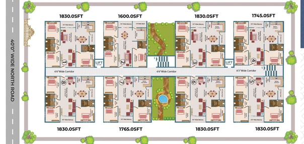 Master Plan of Prithvi Privilege Elite 40 in Kompally, Hyderabad - Image 136636