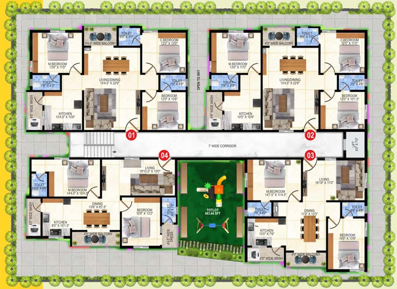 Master Plan of Qubic West Winds in Bandlaguda Jagir, Hyderabad - Image 136648