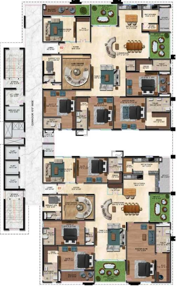 Floor Plan of Raichandanis Eka One in Kokapet, Hyderabad - Image 136710