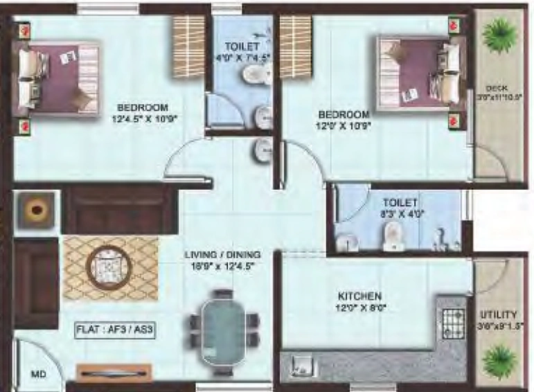 2 BHK Flat in Colorhomes Castle in Perumbakkam, Chennai - Image 806094