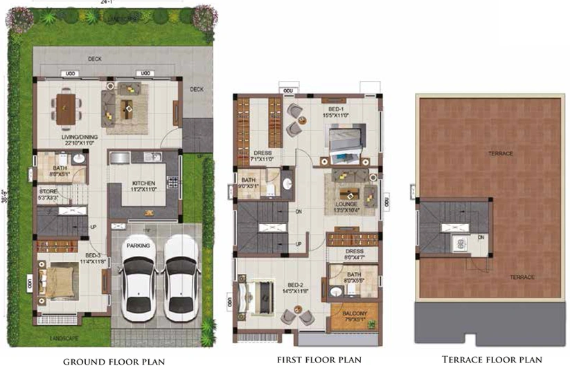 3 BHK House/Villa in Casagrand Luxeria in Navalur, Chennai - Image 806104