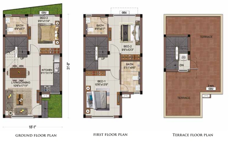 3 BHK House/Villa in Casagrand Luxeria in Navalur, Chennai - Image 806101