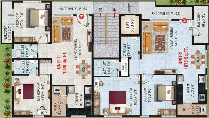 Floor Plan of LS Sunshine in JP Nagar, Bangalore - Image 136921