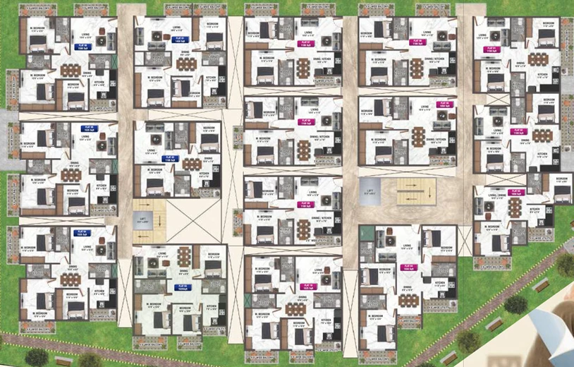 Floor Plan of Sai Sreevari Ganga Homes in JP Nagar, Bangalore - Image 136943