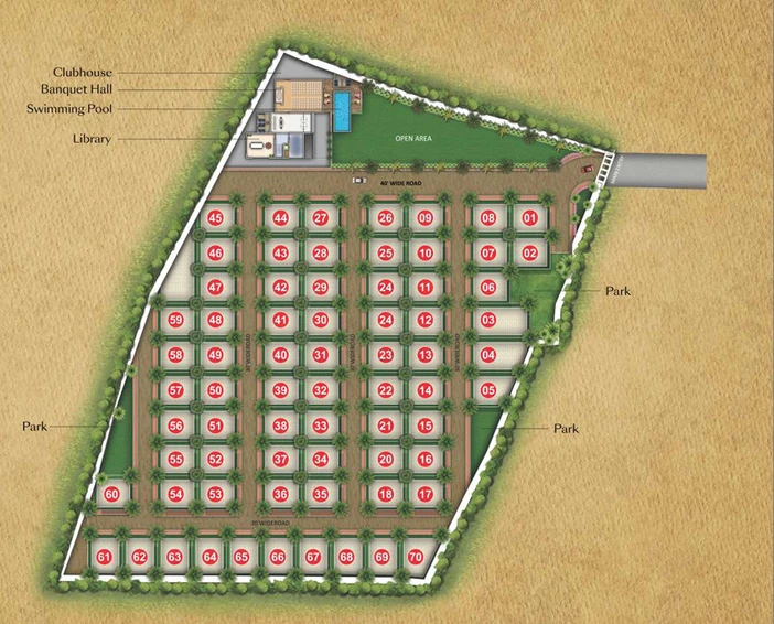 Master Plan of Haris Pranava Affluence in LB Nagar, Hyderabad - Image 136968