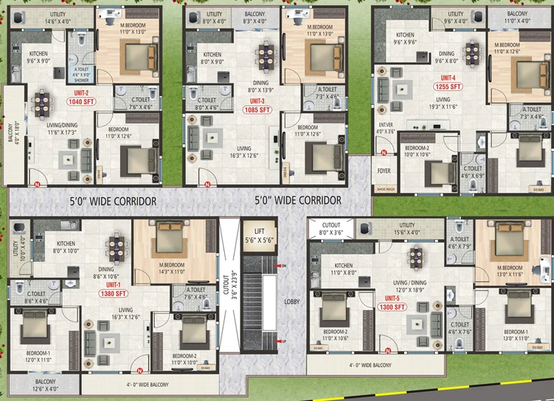 Floor Plan of Urban Orchid in JP Nagar, Bangalore - Image 136976