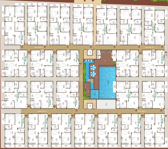 Floor Plan of Adithya Green Gardens in KR Puram, Bangalore - Image 137022