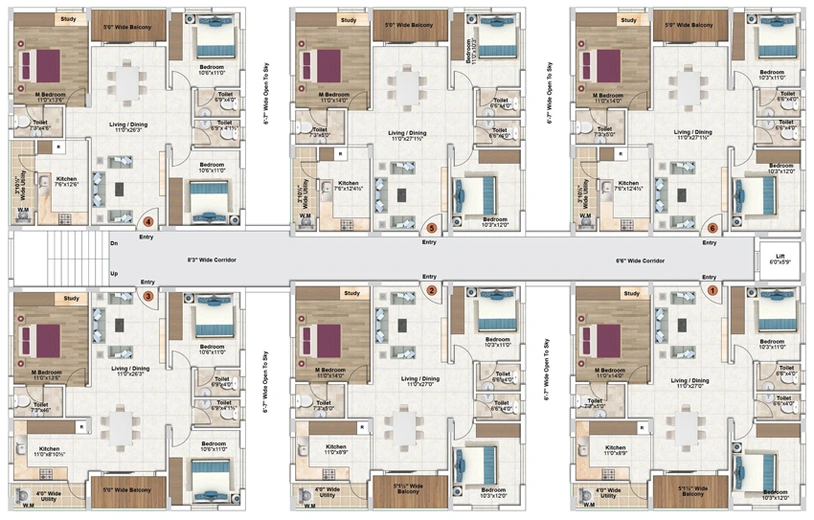 Floor Plan of RNG Supra Avenue in Bowrampet, Hyderabad - Image 136998