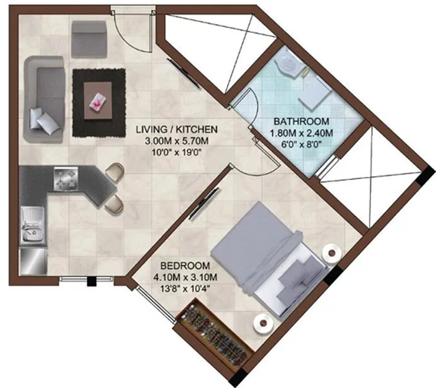 1 BHK Flat in Casagrand Bellissimo in Alandur, Chennai - Image 806196