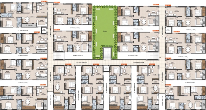 Floor Plan of RNG Westend in Bachupally, Hyderabad - Image 137010
