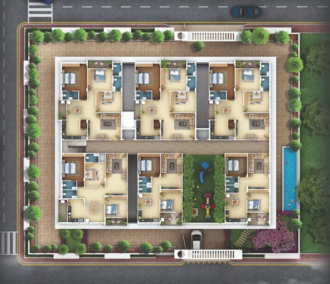 Master Plan of Rudhra Highland in Pragathi Nagar, Hyderabad - Image 137042