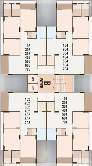 Floor Plan of Sawera Sanidhya in Nikol, Ahmedabad - Image 93437