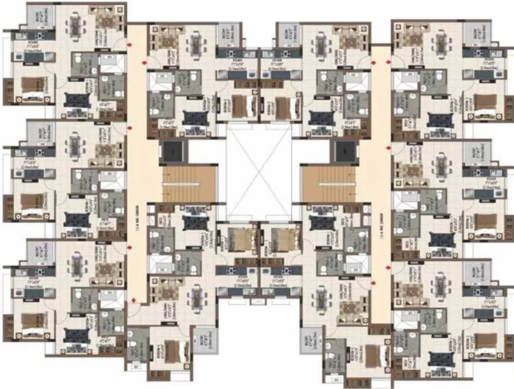 Floor Plan of Casagrand Sereno in Thalambur, Chennai - Image 137090
