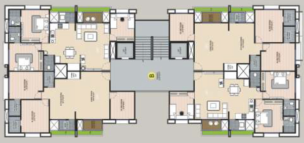 Floor Plan of Veer Dream Liberty in Mota Varachha, Surat - Image 92772