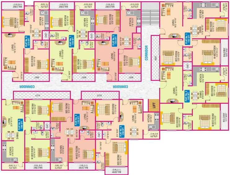 Floor Plan of Shivadurga Gokulam in JP Nagar, Bangalore - Image 137157