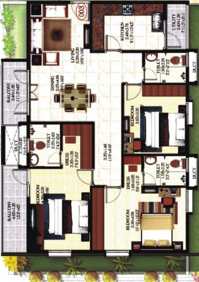 3 BHK Flat in Keerthi Regalia in Sarjapur Road, Bangalore - Image 806321