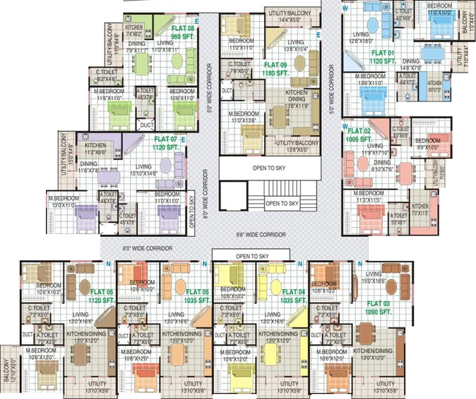 Floor Plan of RVS Sumeru in Kanakapura, Bangalore - Image 142428