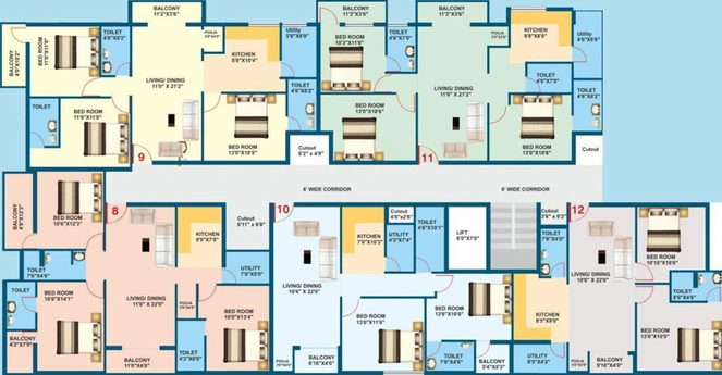 Floor Plan of Vasundara Skyscape in Kanakapura, Bangalore - Image 137435