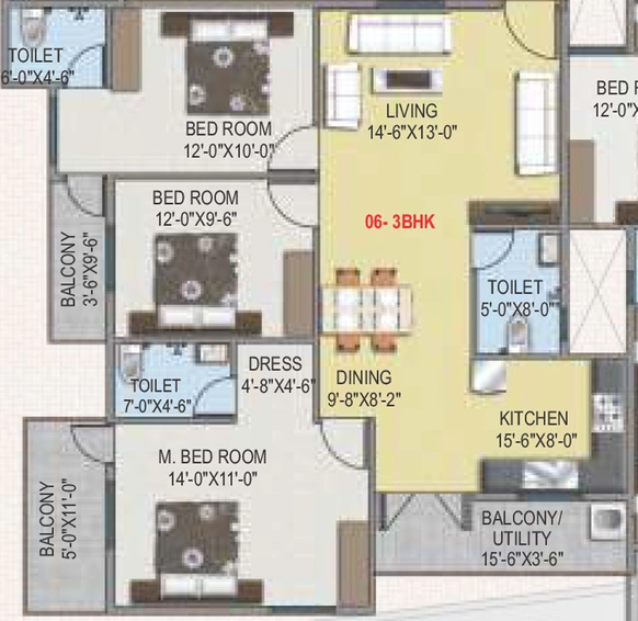 3 BHK Flat in Sashank Aavaas in Yelahanka, Bangalore - Image 806429