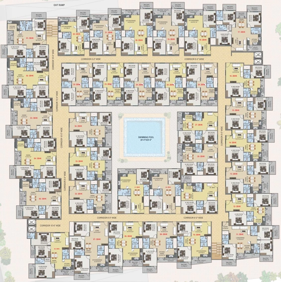 Floor Plan of Sashank Aavaas in Yelahanka, Bangalore - Image 137461