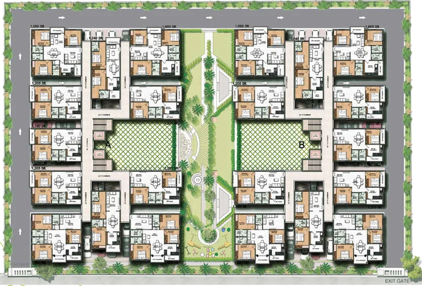 Master Plan of Sai Sandeep LR East Oak in Pocharam, Hyderabad - Image 137487
