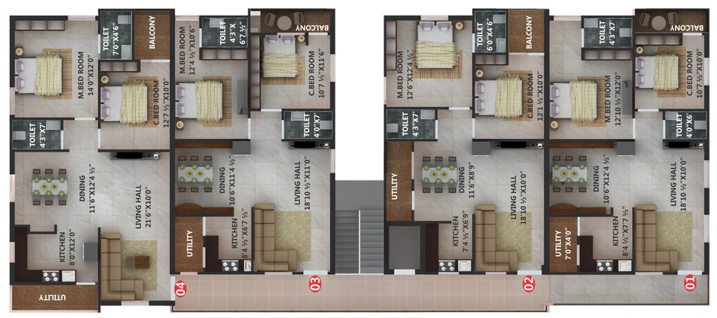 Floor Plan of Sai Suraj in Gajulramaram, Hyderabad - Image 137511
