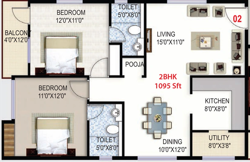 2 BHK Flat in Innovative Olive Meadows in TC Palaya, Bangalore - Image 806455