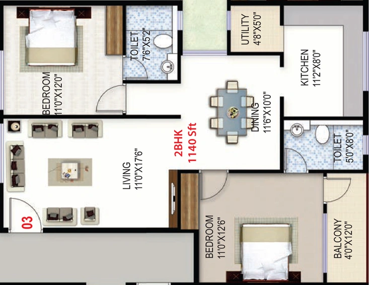 2 BHK Flat in Innovative Olive Meadows in TC Palaya, Bangalore - Image 806456