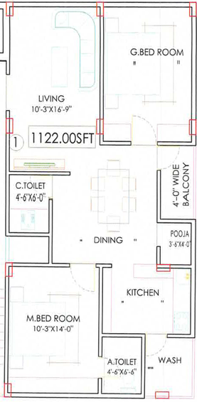 2 BHK Flat in SN Enclave in Quthbullapur, Hyderabad - Image 806465