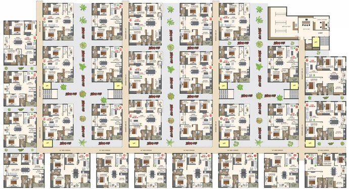 Floor Plan of SNR Sri Sri Kala Kuteers Gold in LB Nagar, Hyderabad - Image 137587