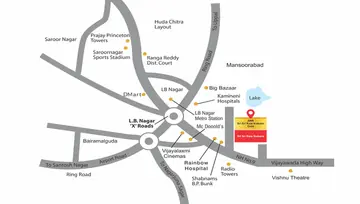 Location of SNR Sri Sri Kala Kuteers Gold - Image 137586