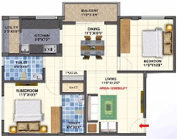 2 BHK Flat in Premier Inspira Elite in JP Nagar Phase 7, Bangalore - Image 806471