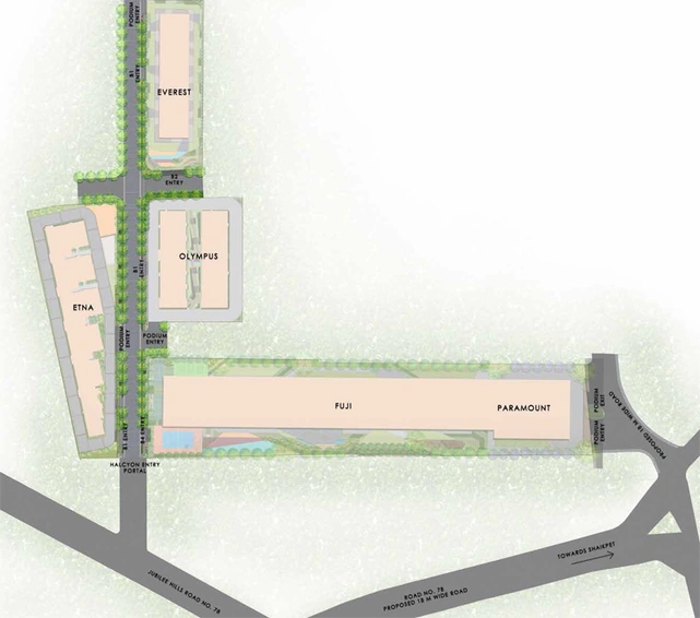 Master Plan of Sreenidhi Halcyon Everest in Jubilee Hills, Hyderabad - Image 137638