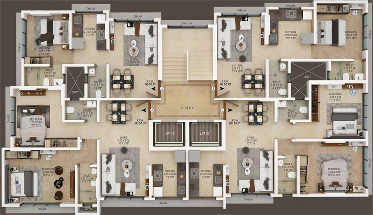 Floor Plan of Milan Rekha Pragati in Andheri East, Mumbai - Image 137675