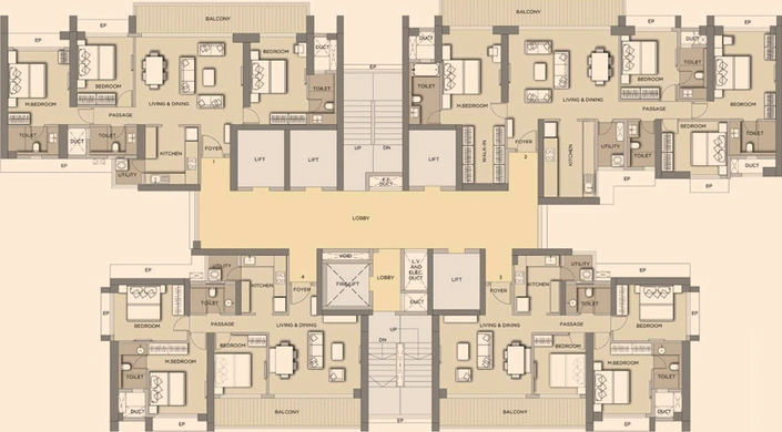 Floor Plan of Luxora Crystal Antara in Thane West, Thane - Image 137782