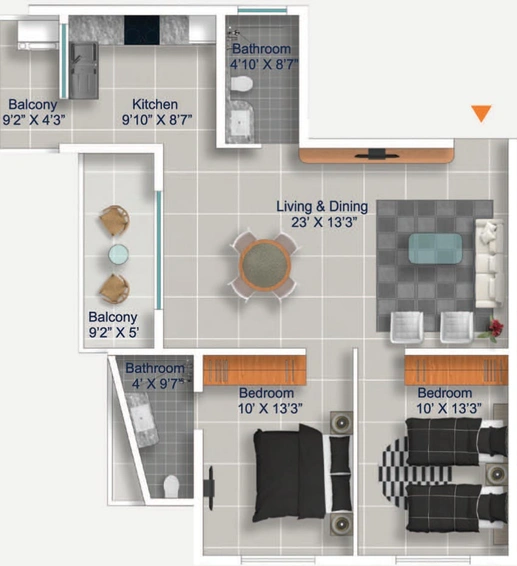 2 BHK Flat in Cumins Genesis in Horamavu, Bangalore - Image 807491