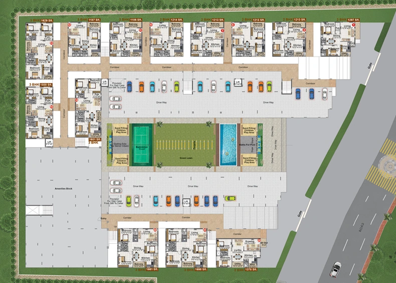 Master Plan of RV Akshobhya in Bandlaguda Jagir, Hyderabad - Image 137867