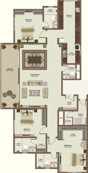 3 BHK Flat in Legacy Altamira in Chamrajpet, Bangalore - Image 806586