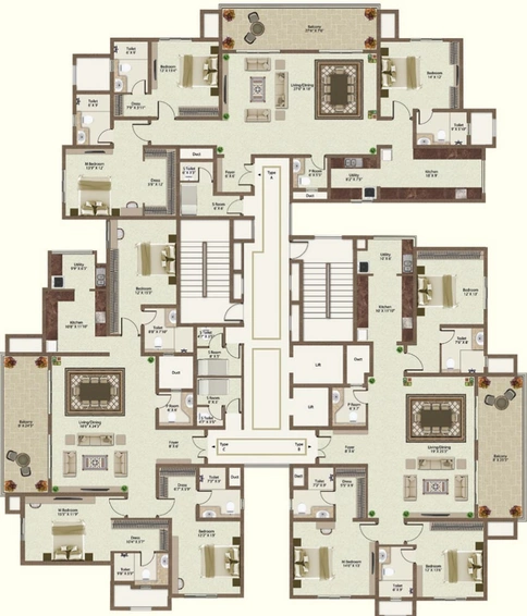 Floor Plan of Legacy Altamira in Chamrajpet, Bangalore - Image 137922