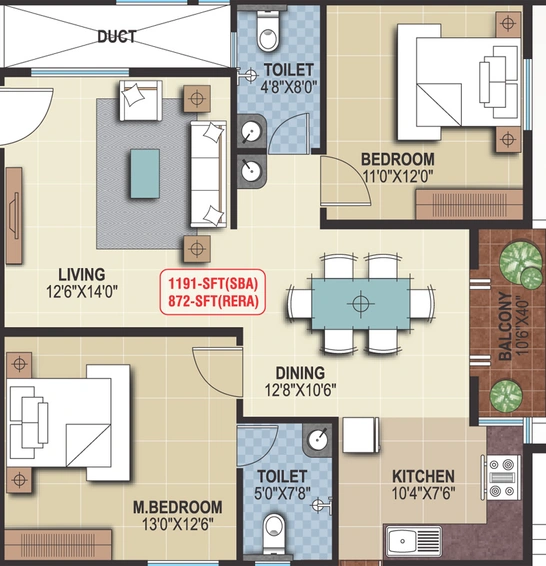 2 BHK Flat in Saranya Sreshta in Whitefield, Bangalore - Image 806589